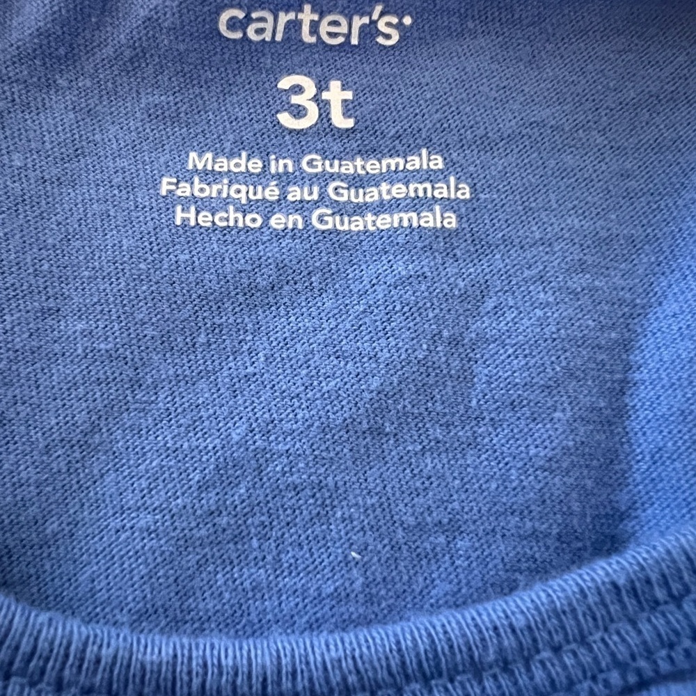 Carter's Blue Long Sleeve Shirt with Colorful 'Love You' Design - Picture 2 of 2